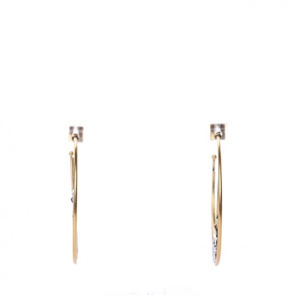 CD Moon Star J'Adior Asymmetrical Hoop Earrings Gold Palladium - Picture 2 of 4